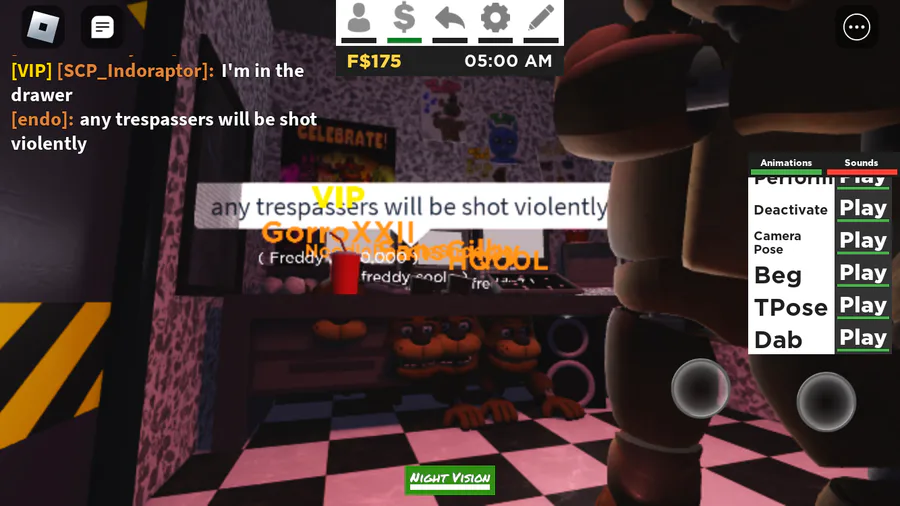 FNaF : Support Requested! - Roblox