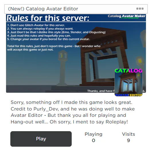 Playing Roblox Catalog Avatar Creator with you! 