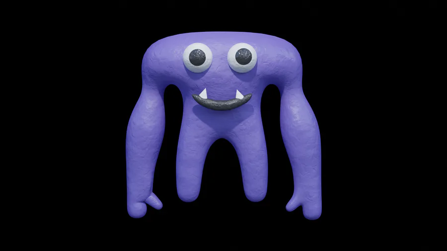 PURPLE FROM ROBLOX RAINBOW FRIENDS, 3D FAN ART, 3D models download