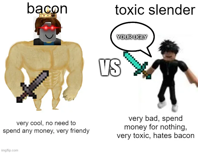 Dislike Roblox Slender - Like Roblox Bacon Hair - Imgflip