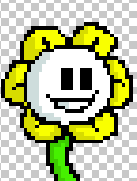 This is a pixel drawing I made. Based on UNDERTALE's Flowey - Imgflip