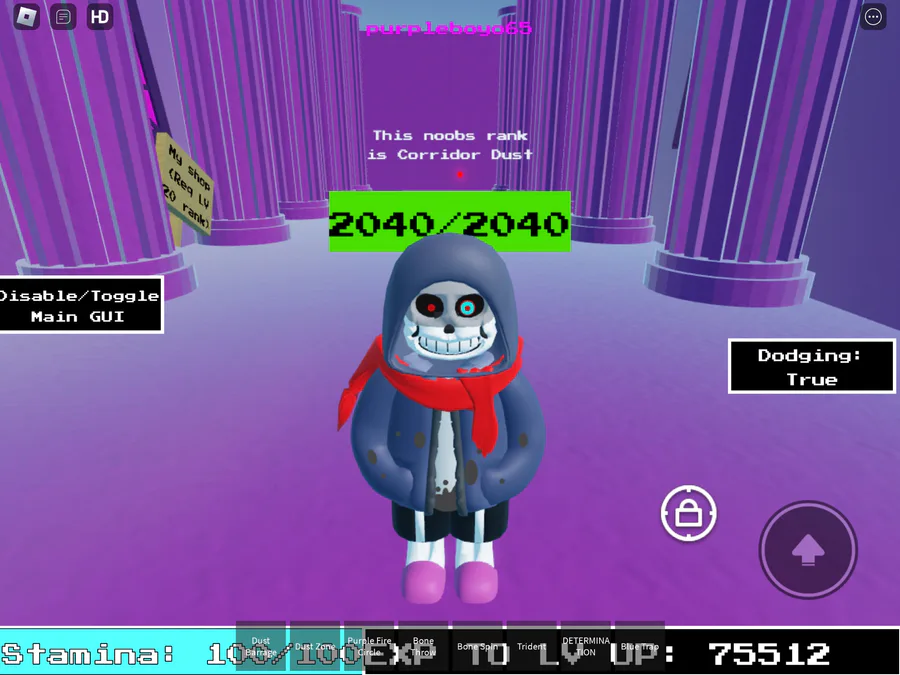 You Beated Hyper Dust Sans! - Roblox