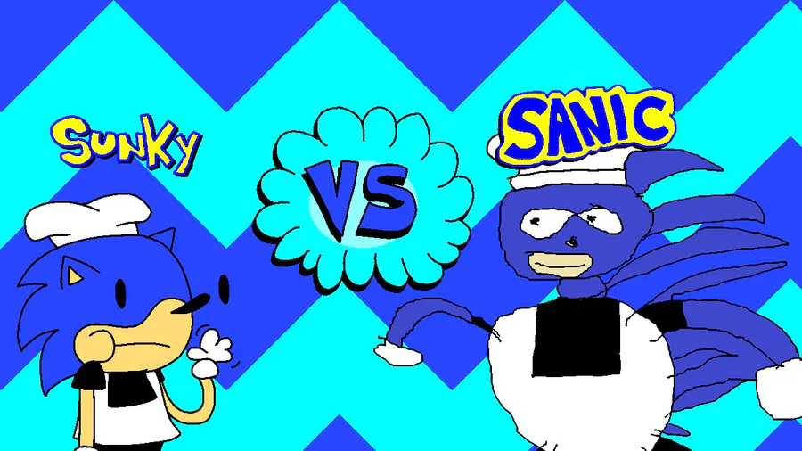 aradido drawings on Game Jolt: Sunky vs sanic