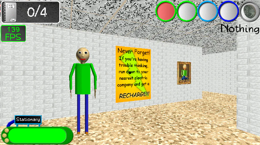 Baldi's Fun New School Remastered 1.4.4 Update Gameplay 