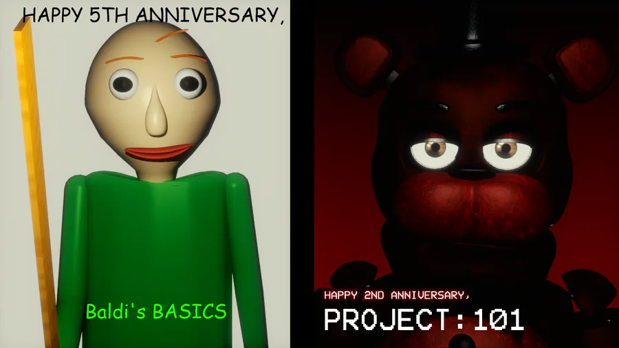 Baldi's Basics 5th Anniversary by WhitneyGoLucky on DeviantArt