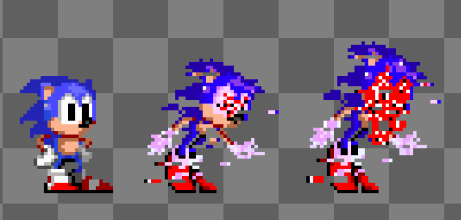 Sonic exe pixel art