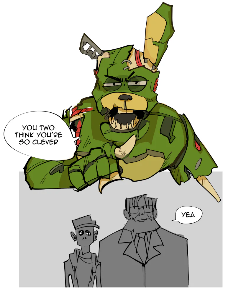 💀Zombbean 💀 on X: I had a lot of fun doing this meme XD I used a couple  old pics for two of them. #springtrap #bee #lucienlachance #Jonathancrane  #Michaelmyers #Davidking  /