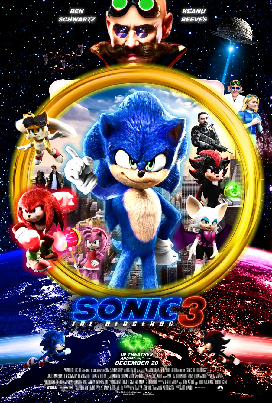 Samuel Lukas The Hedgehog on Game Jolt: Sonic Movie 3 (2024) Character  Poster 3 Amy Rose