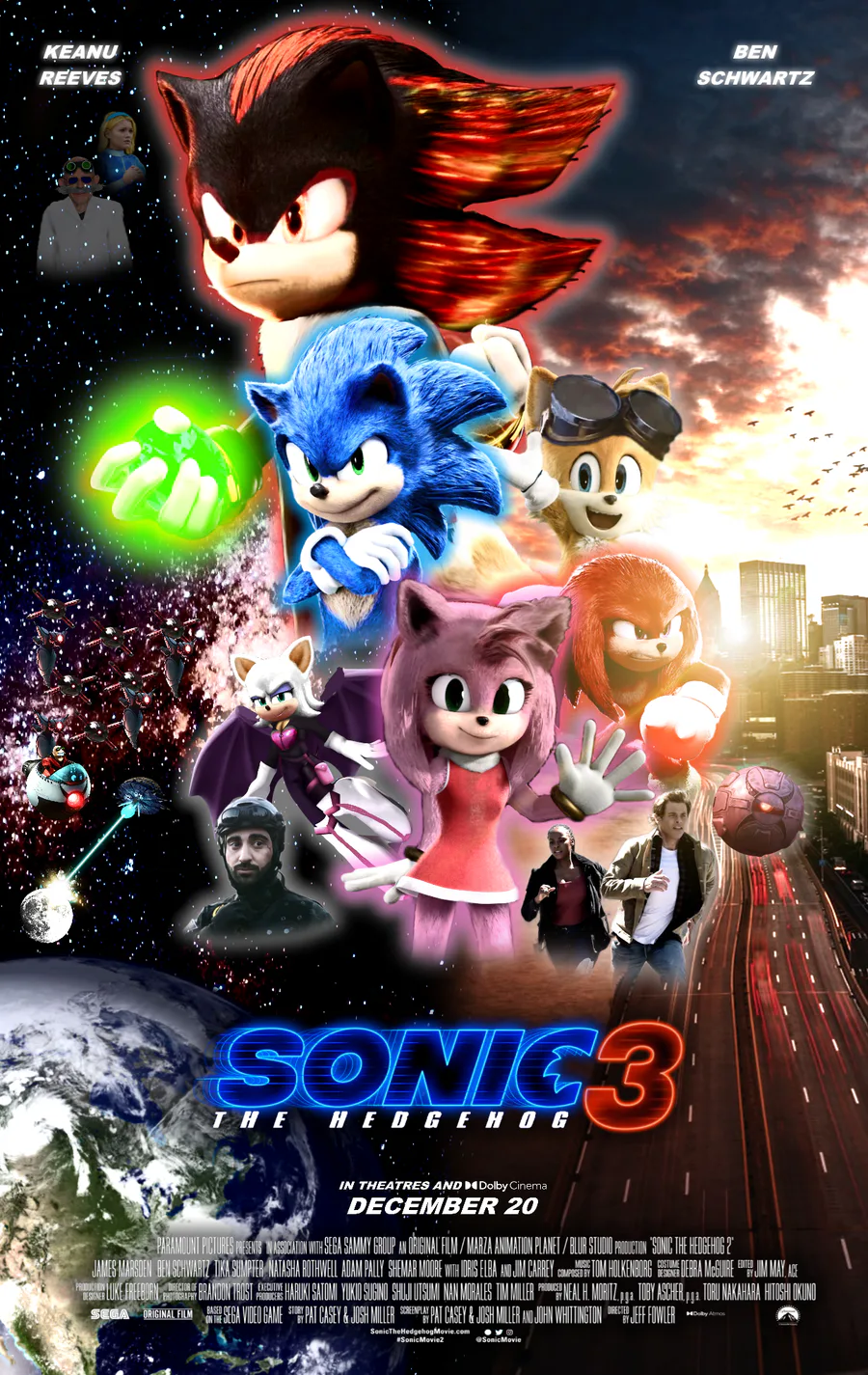 Remake do Antigo Poster de Sonic 3 - Bored Editing #2