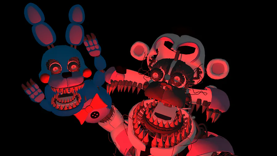 Nightmare jumpscare render, with blue and red lighting :  r/fivenightsatfreddys