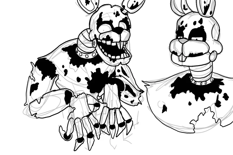 Springtrap from Animatronics coloring pages