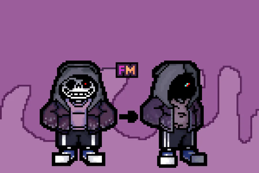 Dusttale Sans Sprite by ZekeNG on Newgrounds