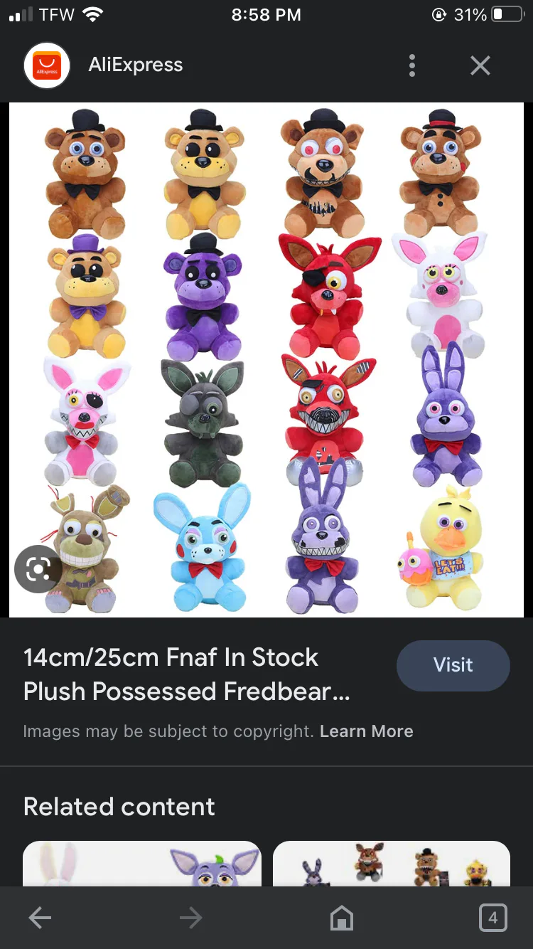 14cm/25cm FNAF In Stock Plush Possessed Fredbear Golden Freddy Plush Dolls  Stuffed Figure Five Nights Freddy Stuffed Plush Toys - AliExpress