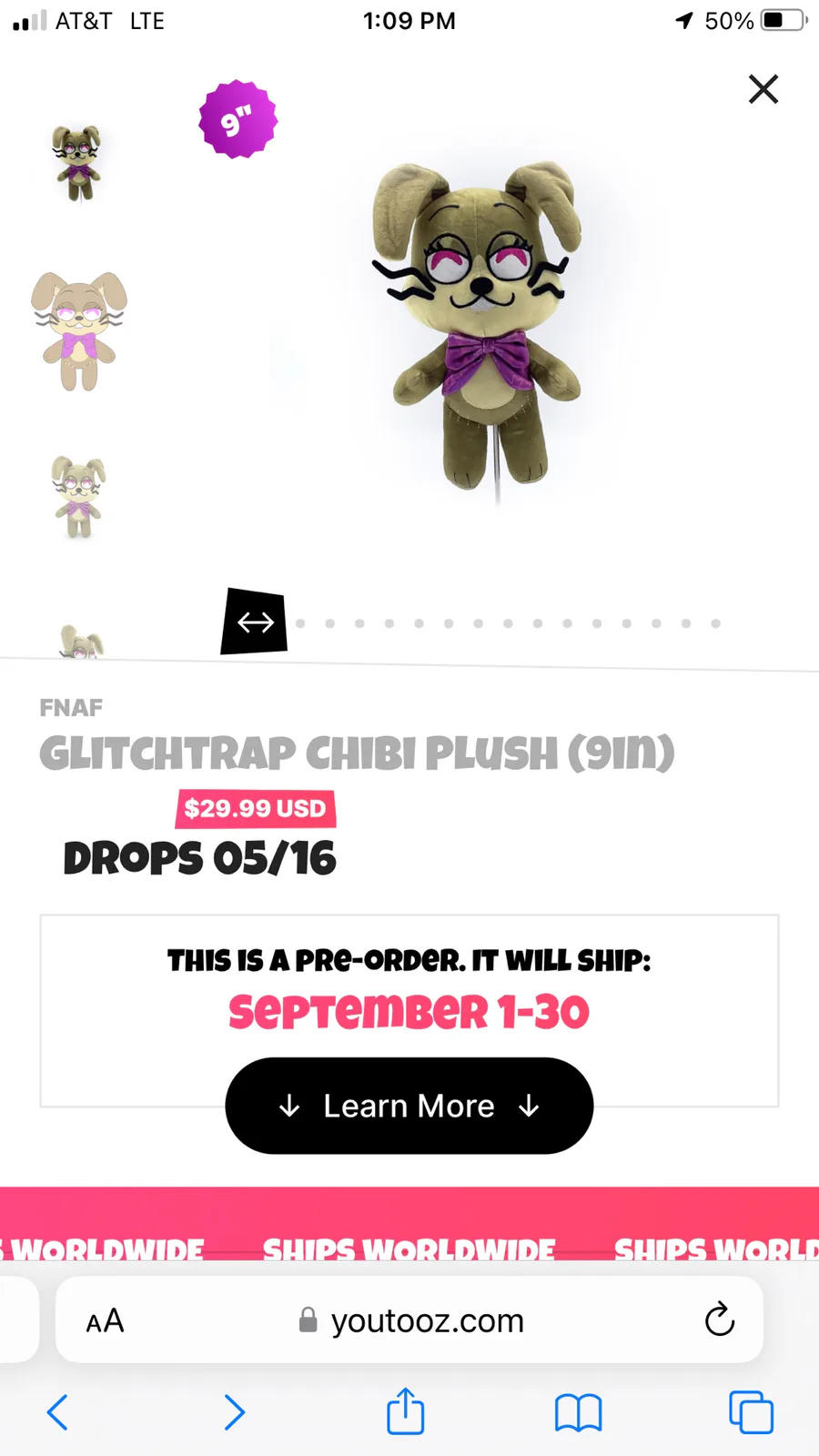Glitchtrap Chibi Plush (9in)