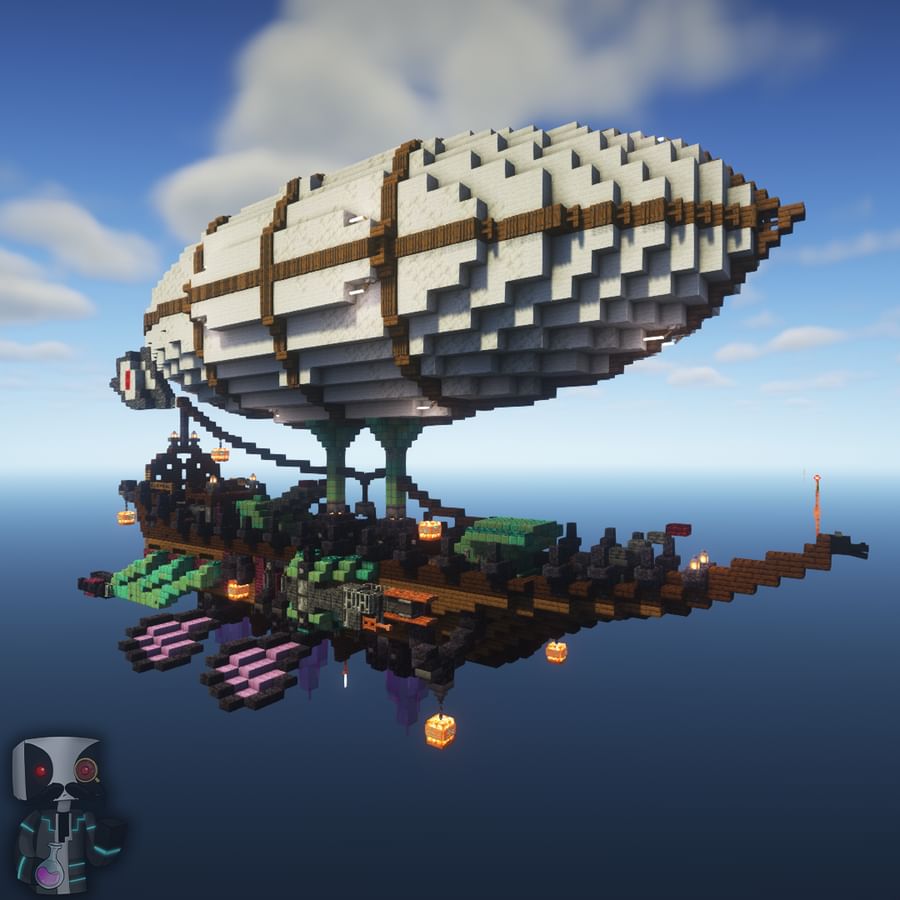 steampunk zeppelin minecraft