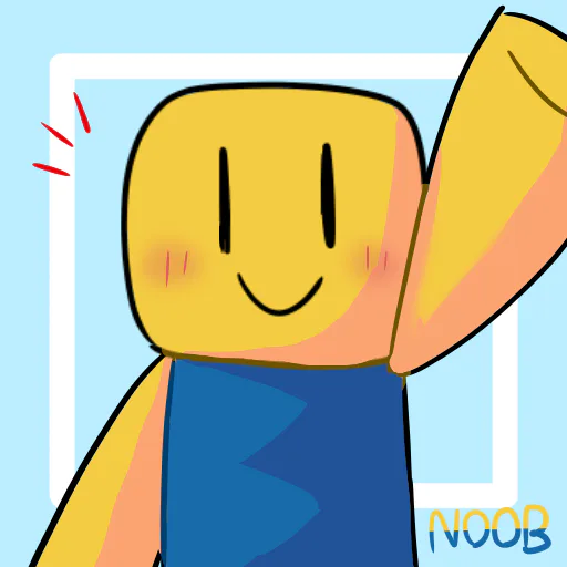 Jereno Lopes on Game Jolt: roblox noob fanart (It is a free illustration,  so you can use it as