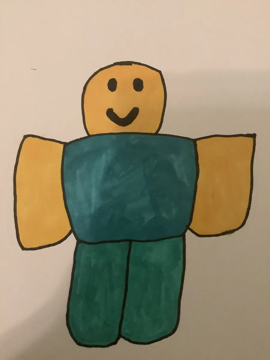 noob roblox draw