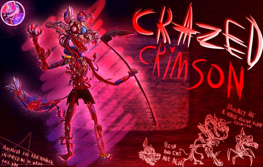 Ruined Glamrock Crimson (FNAF SB: RUIN DLC) by EpiqueCrimson on