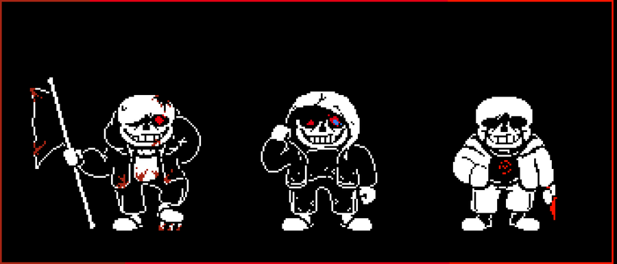 BAD TIME TRIO Normal Mode Completed! Undertale Fangame by MCatR 