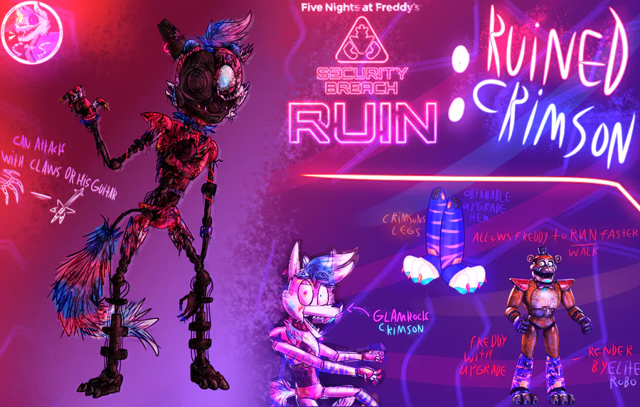 Fnaf SB Ruin - Ruined Glamrock Freddy (WITH HEAD)