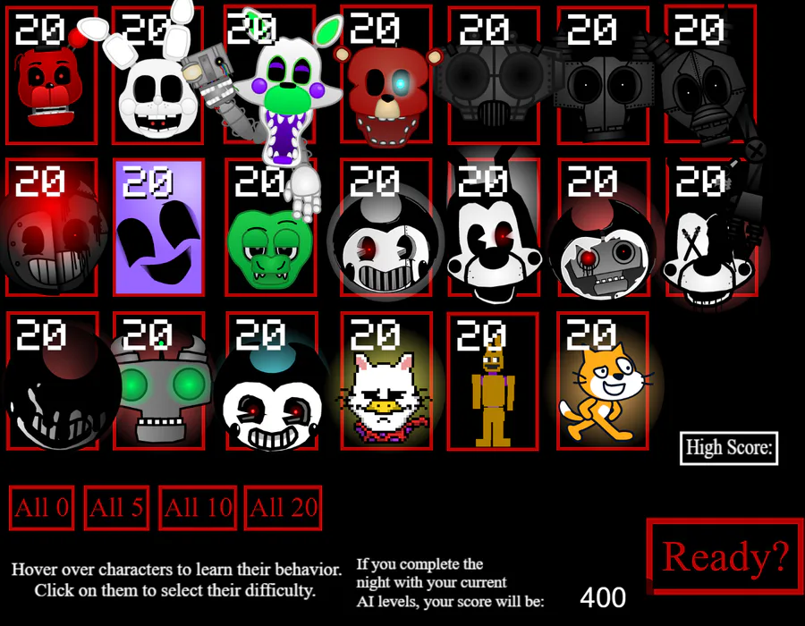 FNAF Ultimate Custom Night Tier List (Based on Animatronic AI