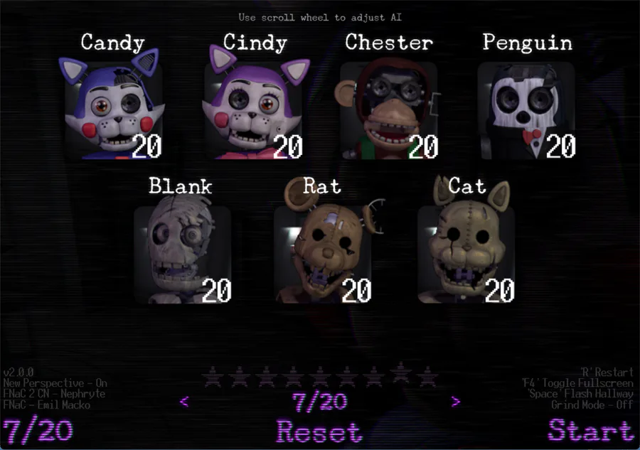 FNaC 2 Custom Night  7/20 Mode 