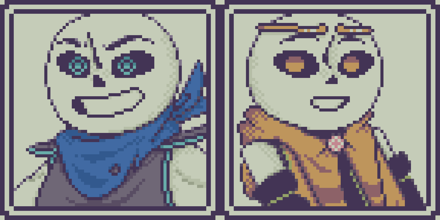 Pixel art sans look up