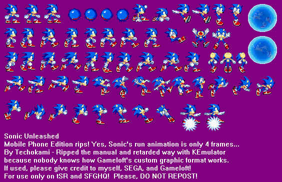 Sprite Sheet - Sonic Unleashed by Haroun Team - Game Jolt