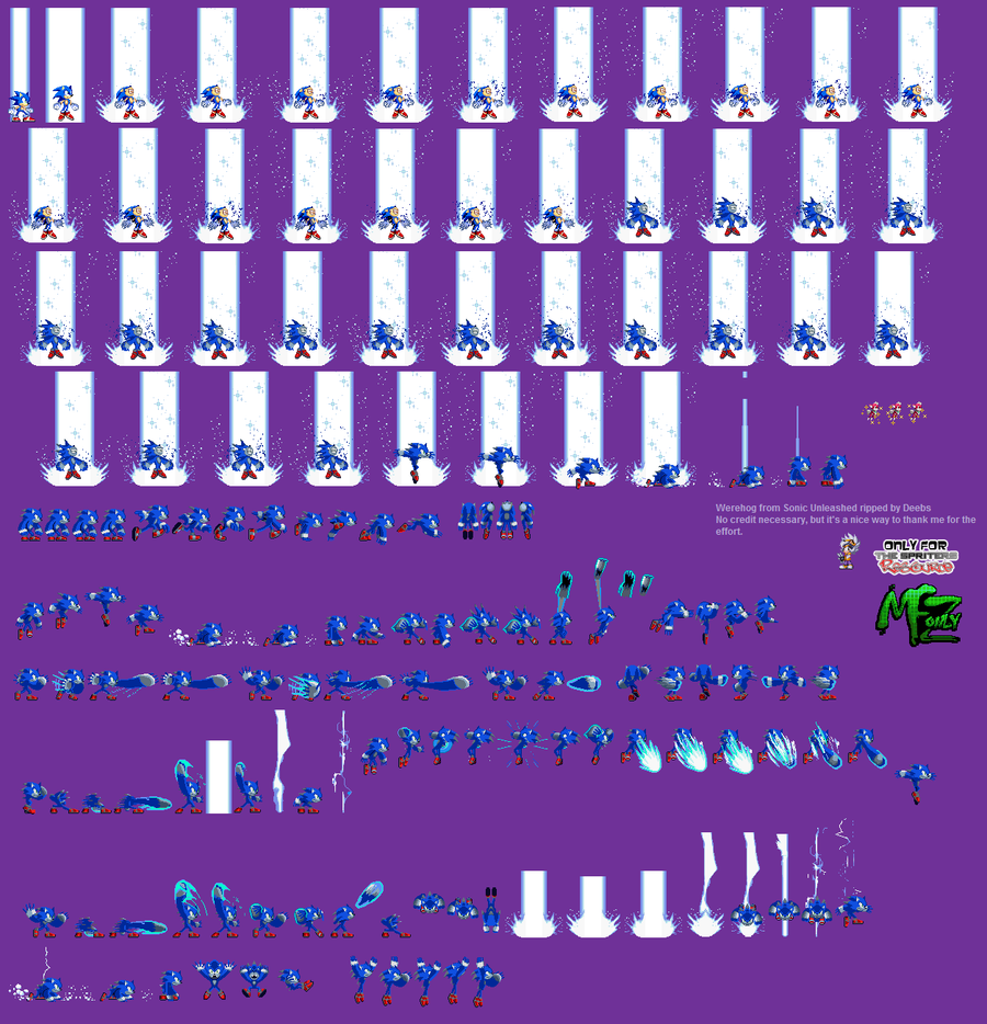 Sonic unleashed Sprites