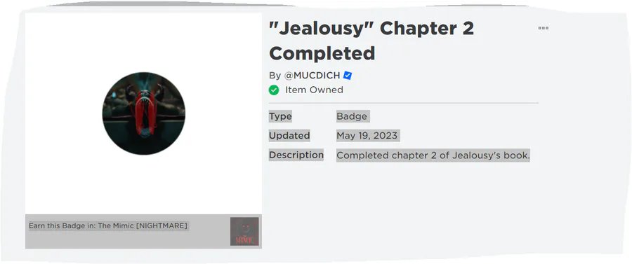 Jealousy Chapter 1 Completed - Roblox