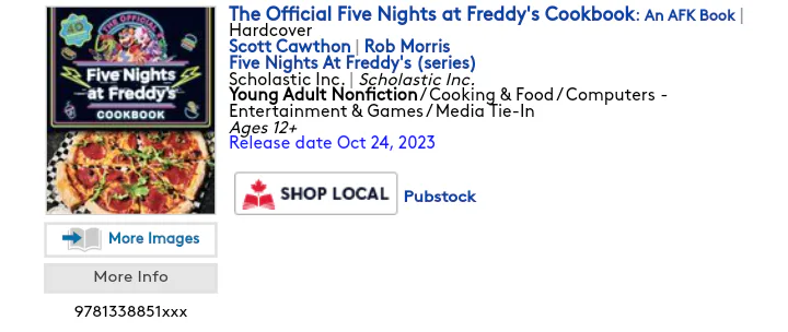 The Official Five Nights at Freddy's Cookbook: An AFK Book