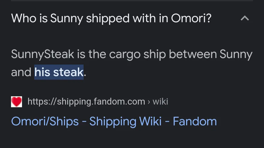 Sunny, Shipping Wiki