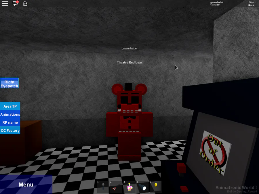 ROBLOX FIVE NIGHTS AT FREDDYS ANIMATRONIC WORLD