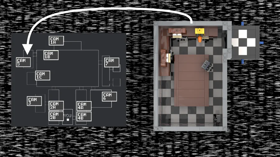 FNAF 1 Map from BrickLink Studio