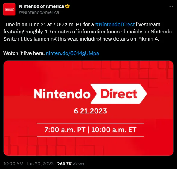 Someone leaked the Nintendo Direct for this June and I got this