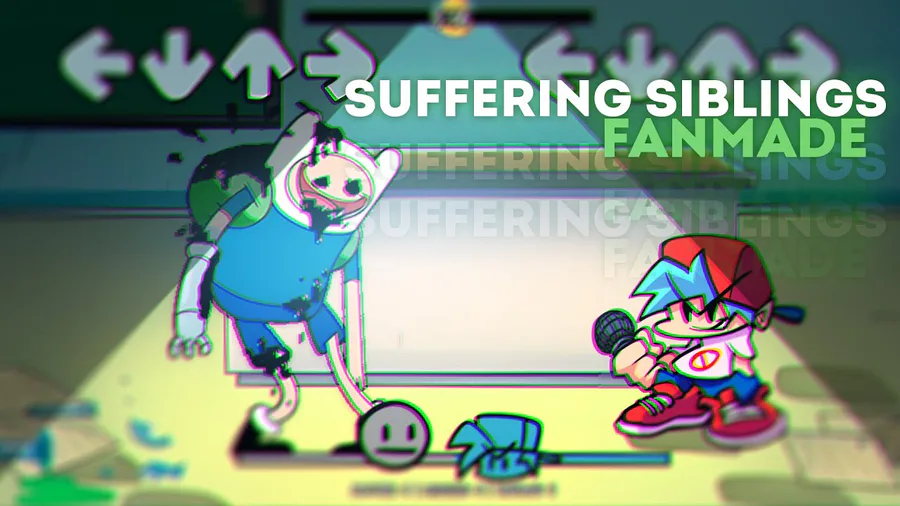 FNF VS Glitched Finn And Jake - Pibby Apocalypse (FNF Suffering Siblings) 