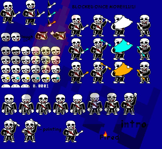 My sans sprite sheet! This is free to use for any game/animation