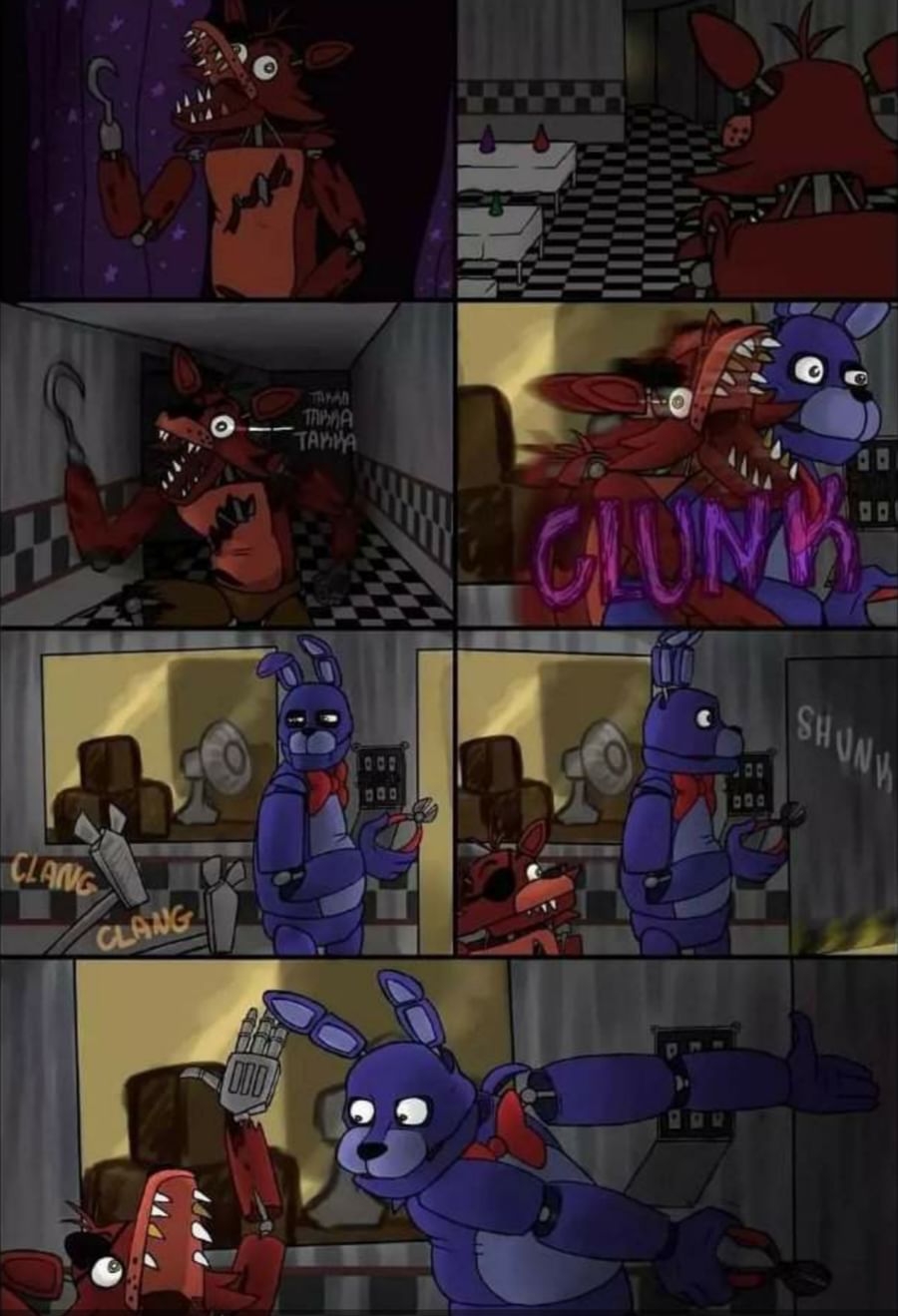 Five nights at fuckboy's. ФНАФ комиксы Бонни и Фокси. Бонни и Фокси и Фредди. FNAF шипы. Фокси и охранник.