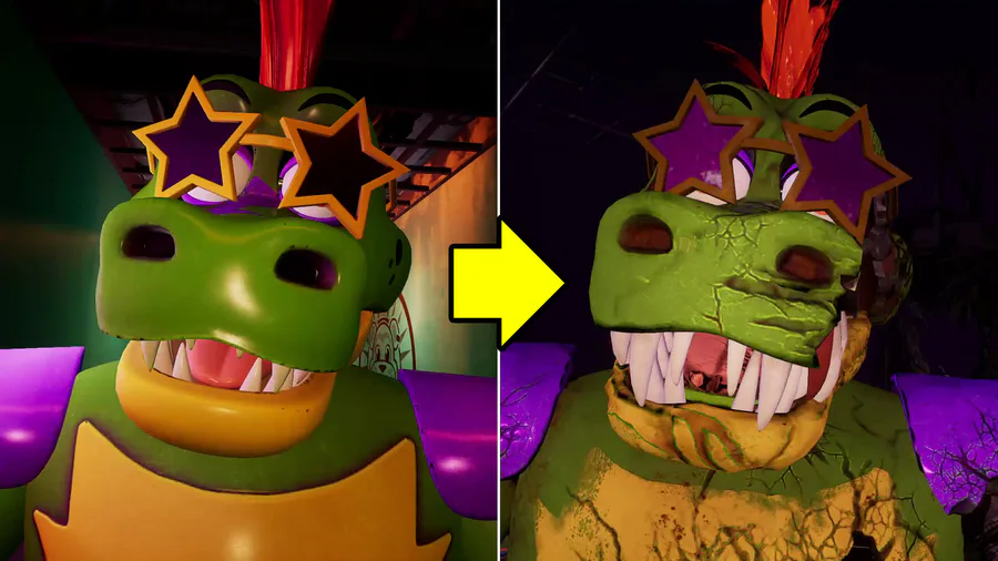 Could the animatronics in SB be getting more dirty as the night