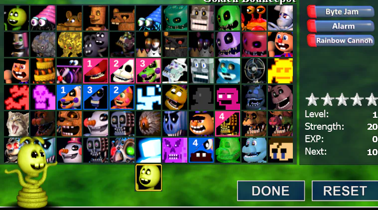 ALL CHARACTERS UNLOCKED!!  FNAF World Simulator 