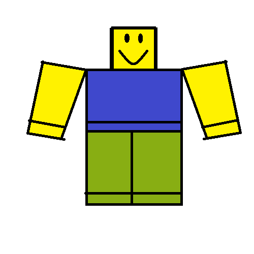 How to draw Noob from Roblox 