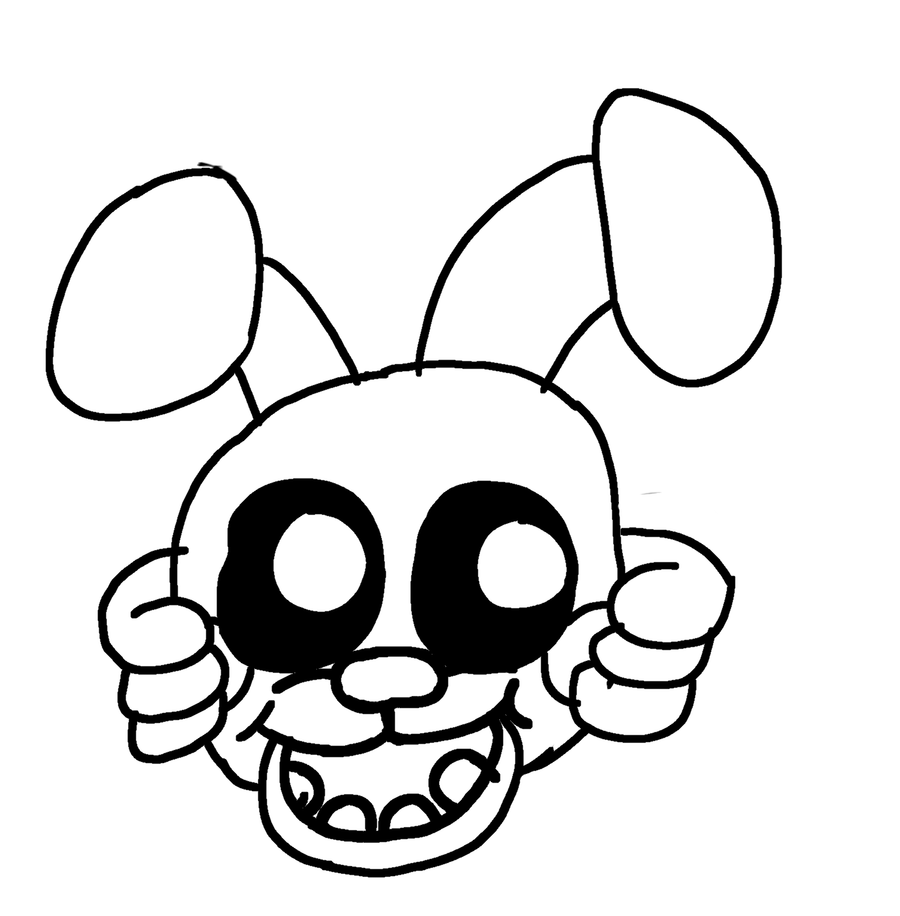 Angry Bonnie 5 Nights at Freddy's Coloring Page - Free Printable