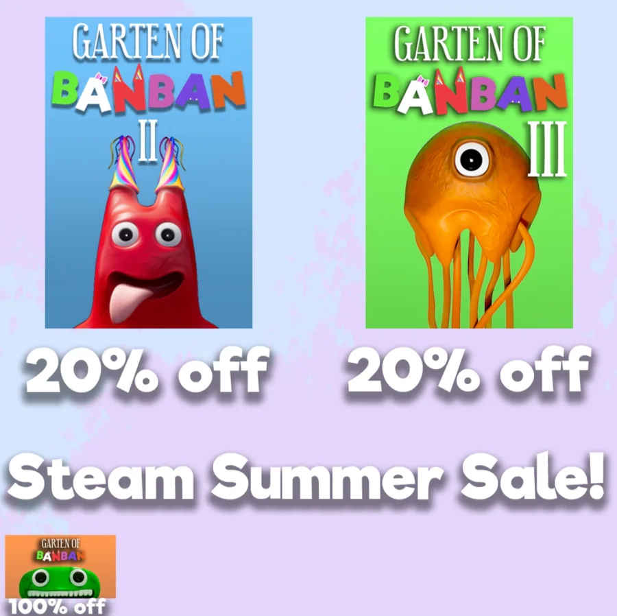 GARTEN OF BANBAN 3 GIVEAWAY! 20 winners will get free Steam keys