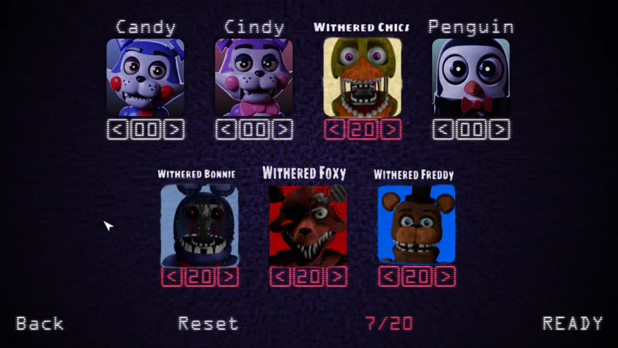 FNaC 2 Custom Night  7/20 Mode 