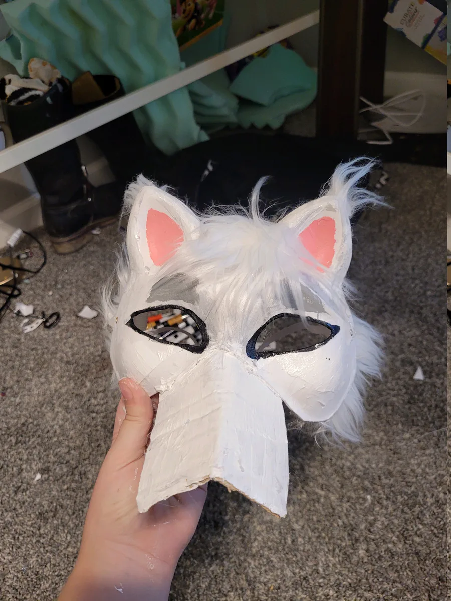 RedKatze 🇵🇸 on Game Jolt: Designed myself a therian mask <3 Hoping  sometime I can go out and