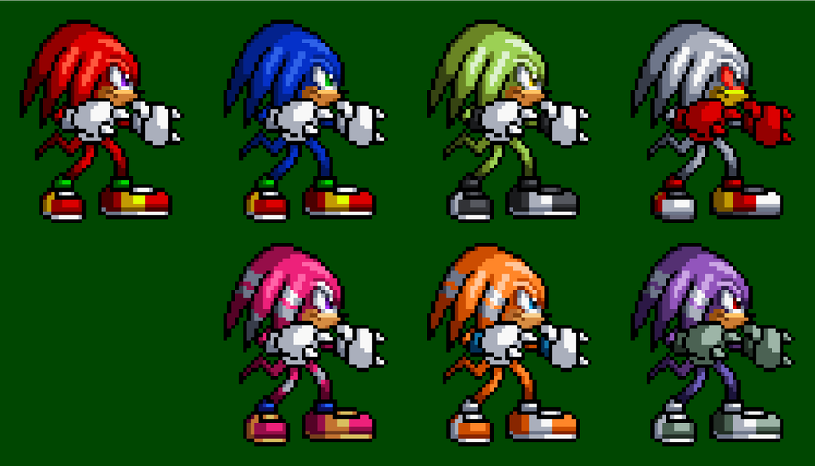 Knuckles The Echidna on Game Jolt: Knuckles NPC Sprites - Sonic 3