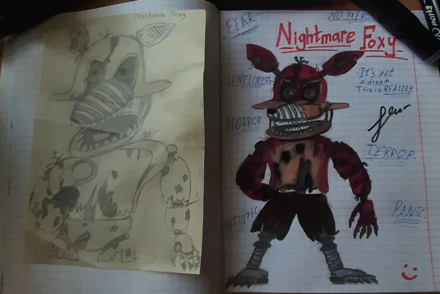 Five Nights at Freddy's - FNAF 4 - Nightmare Foxy - It's Me - Fredbear -  Sticker
