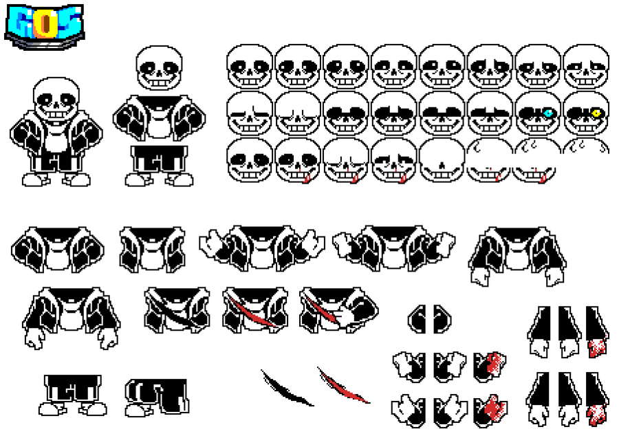 My sans sprite sheet