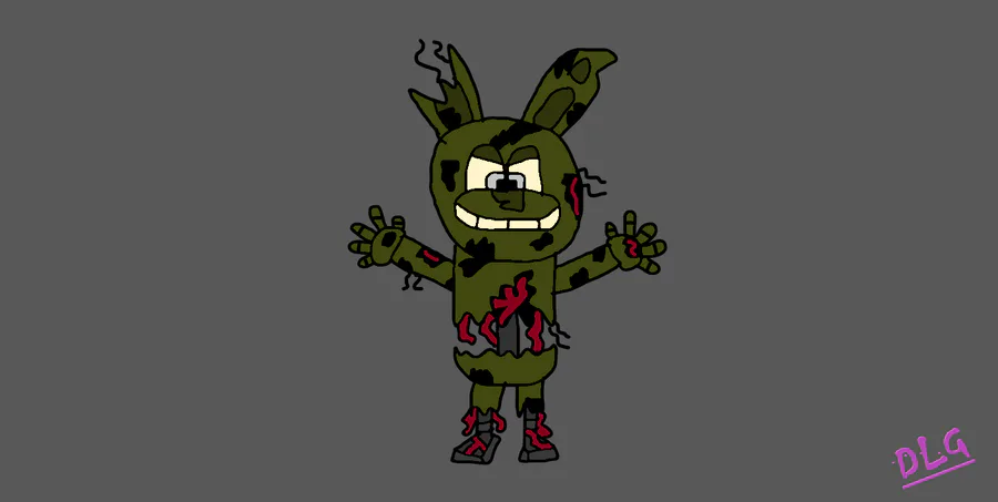 Happy Birthday FNaF 3! Did a quick Springtrap painting to