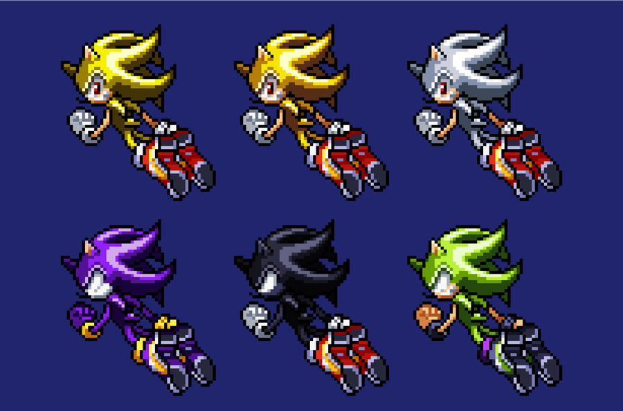 dark silver the hedgehog sprites